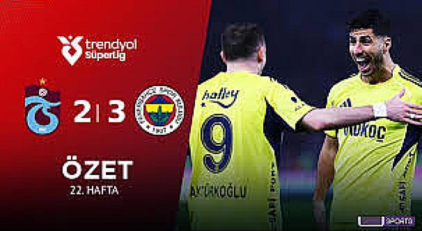 DEV MAÇTA 3 PUAN FENERBAHÇE'NİN!